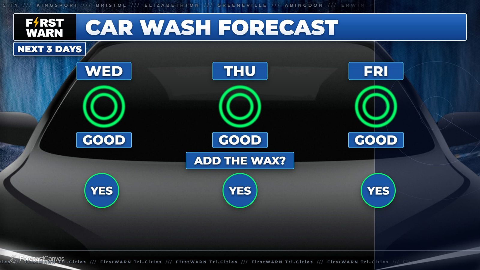FirstWarn Car Wash Forecast
